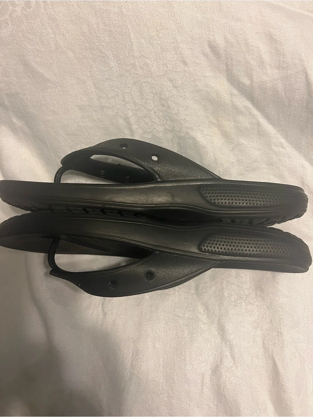 CROCS Men's Black Slip-On Flip Sandals